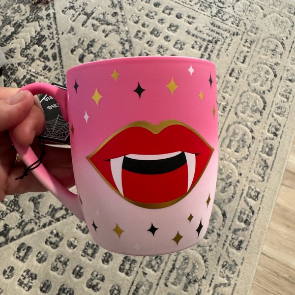 Cobwebs & Cauldron Halloween Vampire FANGS Halloween “Soft touch “ Mugs - Picture 7 of 7